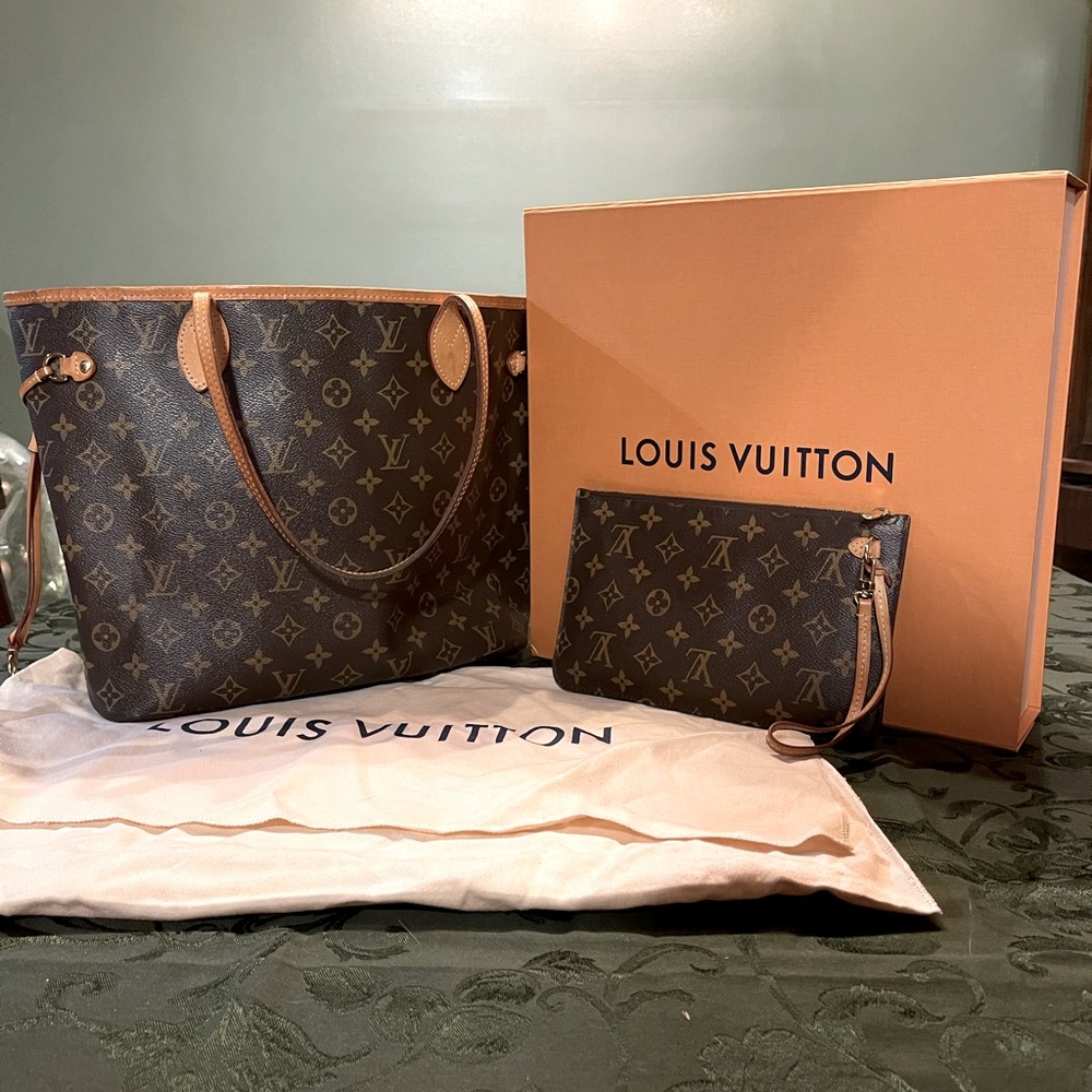 Louis Vuitton Neverfull MM with pouch